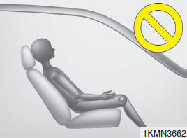 - Never excessively recline the front passenger seatback.