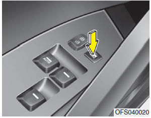 Power window lock button