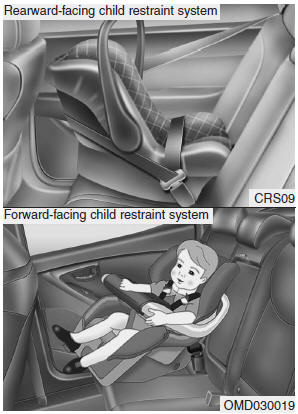 For small children and babies, the use of a child seat or infant seat is required.