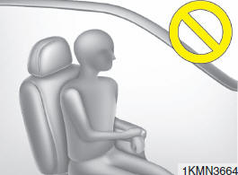 - Never lean on the door or center console. - Never sit on one side of the