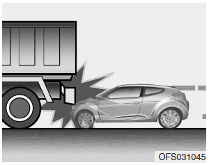 • Just before impact, drivers often brake heavily. Such heavy braking lowers