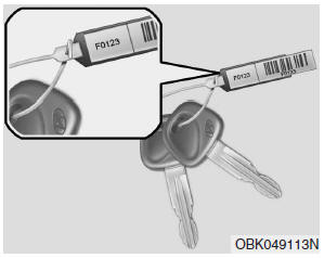 The key code number is stamped on the bar code tag attached to the key set. Should