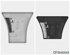 Engine temperature gauge