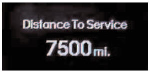 Distance to service (if equipped)