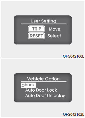 When the vehicle is at a standstill, pressing the TRIP button for more than 2