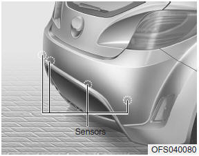 The rear parking assist system assists the driver during backward movement of